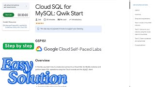 Cloud SQL for MySQL: Qwik Start | #qwiklabs | #arcade | #GCP151 | #cloudskills | @ArcadeLabs26