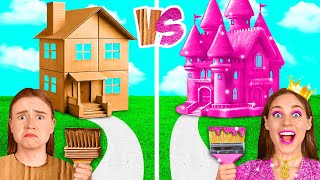 One Colored House Rich vs Broke vs Giga Rich | Funny Moments by BaRaDa Gold Challenge