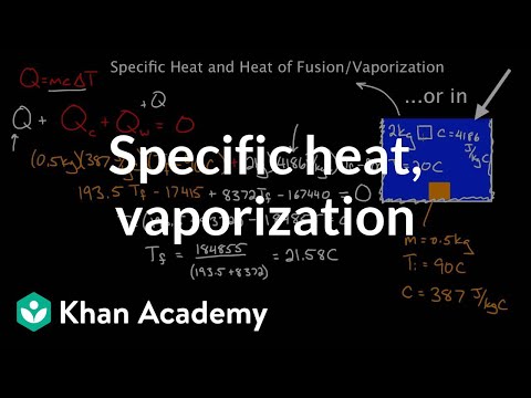 Specific heat and latent leat of fusion and vaporization | Chemistry | Khan Academy Specific heat and latent leat of fusion and vaporization | Chemistry | Khan Academy