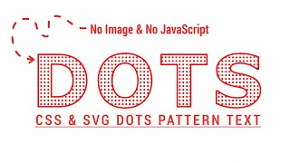 CSS & SVG Dots Pattern Text Effect Tutorial For Begineers. #css #svg #html #fyp #animation #coading
