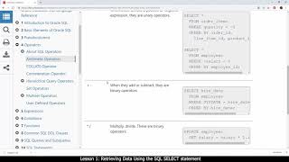 LESSON 1 Retrieving Data Using the SQL SELECT Statement