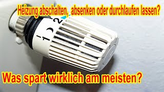 Heizung nachts abschalten, absenken, durchlaufen lassen? Mit Absenken der Nachttemperaturen sparen