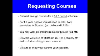 Course Request Video 2022-23