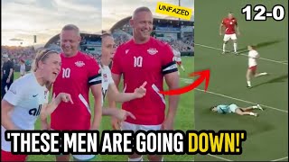 Women's USA Football Team Talk Trash Before Getting Dominated By Retired Men!