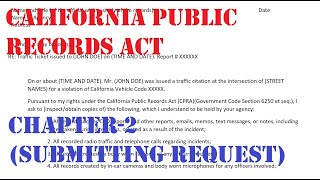 California Public Records Request (Chapter 2) - Submitting Request