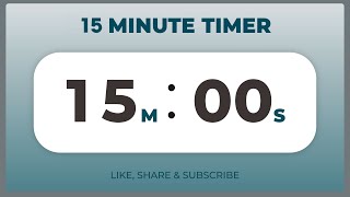 15 MINUTE STOPWATCH TIMER | STUDY, EXERCISE AND FOCUS