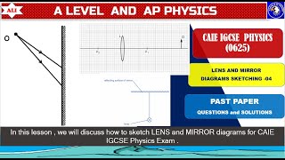 CIE IGCSE Physics (0625) Past Paper Solutions -Lens and Mirror Diagrams-04