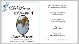 Service in Loving Memory of Joseph 'Joe' 'Heggin' 'Ninja' Powell | 2:30pm - February 23, 2026