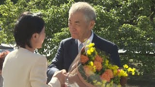 本庶氏が一夜明け記者会見 ノーベル医学生理学賞