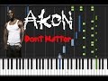 Akon Don T Matter Piano Tutorial ♫