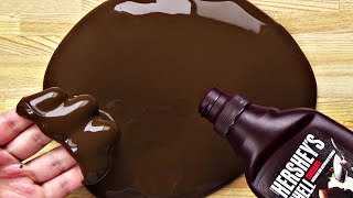 【DIY】超ツヤツヤチョコレートソーススライムを作ってみた！【チョコレートグロッシーシックスライムの作り方】