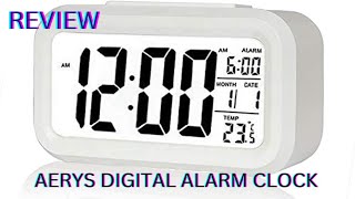 AERYS Digital Alarm Clock Table Clock for Students REVIEW