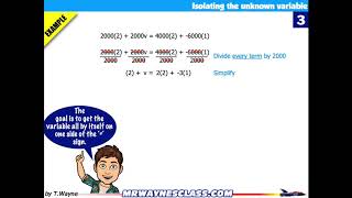 Isolating the for the Unknown Variable: Example 3