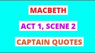 Macbeth: Act 1, Sc 2, Sergeant Quotes Analysis In 60 Seconds! | GCSE English Exams Revision!