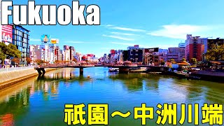 【福岡】博多街歩き ～祇園から中州川端まで～   Hakata Walk from Gion to Nakasu-Kawabata 4K