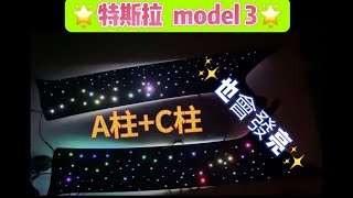 🌟特斯拉A柱+C柱也有星空頂🌟