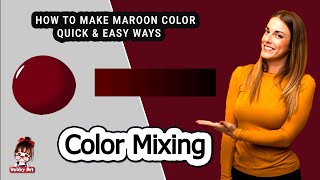 Maroon color  | How To Make Maroon color |  Colour Mixing - Acrylic \u0026 Oil