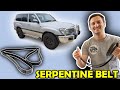 How to Replace Serpentine Belt (Drive Belt) - Toyota Landcruiser 100 Series