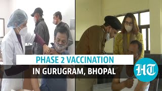 Watch: BSF jawans vaccinated in Gurugram; Bhopal inoculates cops \u0026 civic workers