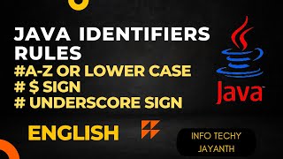 Java Identifiers Basic Rules || English