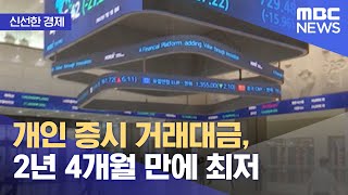 [신선한 경제] 개인 증시 거래대금, 2년 4개월 만에 최저 (2022.07.04/뉴스투데이/MBC)