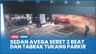 Detik-detik Kecelakaan Jatinangor Sedan Avega Seret 2 Beat hingga Terbang Tabrak Tukang Parkir