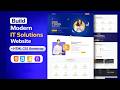 Build Modern IT Solutions Website Using HTML CSS Bootstrap | Full Responsive Website Tutorial