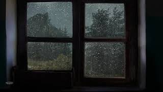 Cozy Window Rain & Thunder | Be Asleep in 10 min | Heavy Rain for Sleep, Study and Relaxation