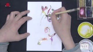 Japanese Colored Calligraphy(iromoji) -Lion（Traditional Japanese culture,日本伝統文化,書道,色文字,獅子)