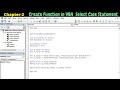 Create Function In VBA Using Select Case Statement