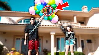 TYING IPHONE TO BALLOONS PRANK!! **this shouldn't have happened**