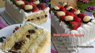 Bolo Olho de Sogra - Bolo de Vitrine - Massa Chiffon, recheios, montagem , prensagem e decoração!!!