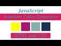 How to Create a Random Color Generator (HTML & Javascript)