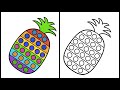 How To Draw A Pop It Pineapple | Drawing, Painting, and Coloring for Kids & Toddlers | Chiki Doodle