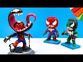How to make Superhero Avengers Spider man vs monster Venom with clay