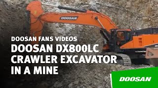 Doosan DX800LC Crawler Excavator in a Mine