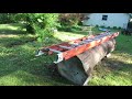 FIRST CUT SET UP AND GUIDE RAILS Chainsaw Milling ||  Using a ladder