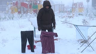 Laundry in the coldest town on Earth