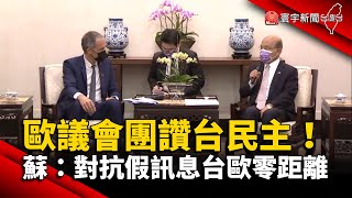 歐議會團讚台民主！蘇：對抗假訊息台歐零距離 @globalnewstw