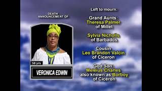Veronica Edwin ~ Long Obituary