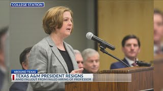 Texas A\u0026M President Katherine Banks resigns amid fallout from failed hiring of journalism professor