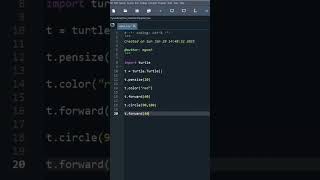 Printing Alphabet Letter D. #tutorial #coding #pythontutorial #programming #pythonturtle #code