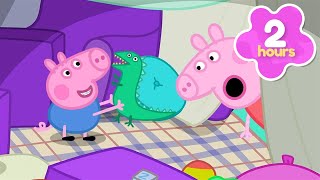 Peppa Builds EPIC Cushion Den 🛋️ Cozy Winter Fort 🥶 Peppa Pig Full Episodes | 2 Hours of Cartoons