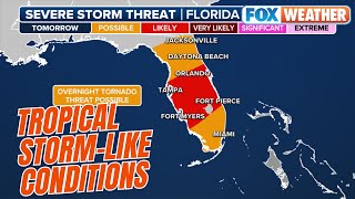 Florida Bracing For Tropical Storm-Like Conditions, Severe Storm Threat Increasing