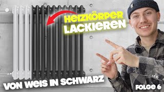 Heizkörper von weiß in schwarz lackieren (einfachste Methode) 🤯