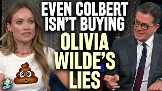 Even Stephen Colbert ISN'T BUYING Olivia Wilde's LIES! Don't Worry Darling Drama DAMAGE CONTROL!