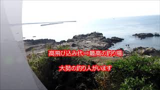 三浦市老人福祉保健センター高台から釣り場を見る・2020年11月17日