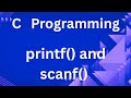 printf() and scanf() in C 