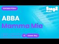ABBA - Mamma Mia (Lower Key) Piano Karaoke