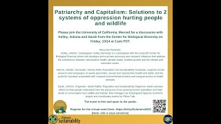 Patriarchy and Capitalism: Solutions to 2 systems of oppression hurting people and wildlife